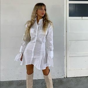 ✨ LIONESS NWT Modern Fit and Flare White Dress